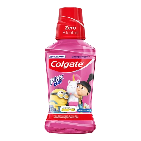 Anti-sep Bucal Colgate Plax Kids Minions Sem Alcool Rosa 250ml