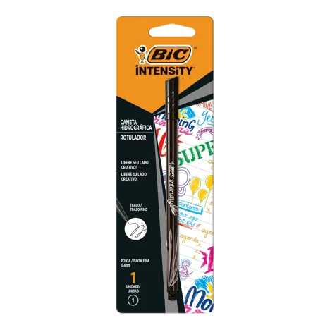Caneta Bic Hidrografica Intensity Preta Blister 1un
