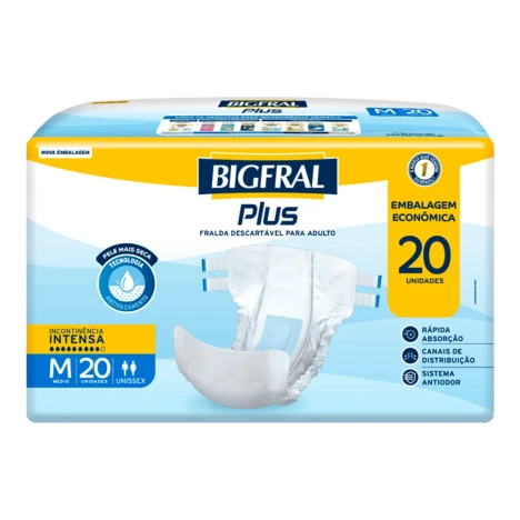 Fralda Bigfral Plus M C/20 Emb. Econ.