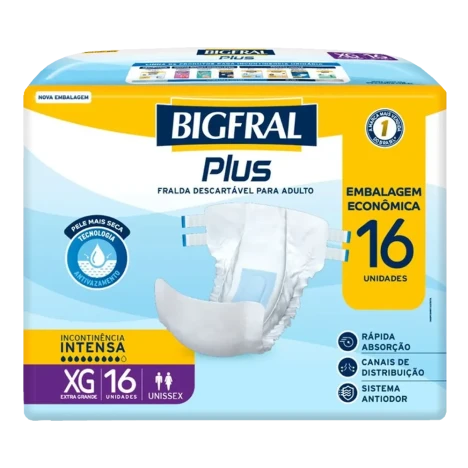 Fralda Bigfral Plus Xg C/16 Emb. Econ.