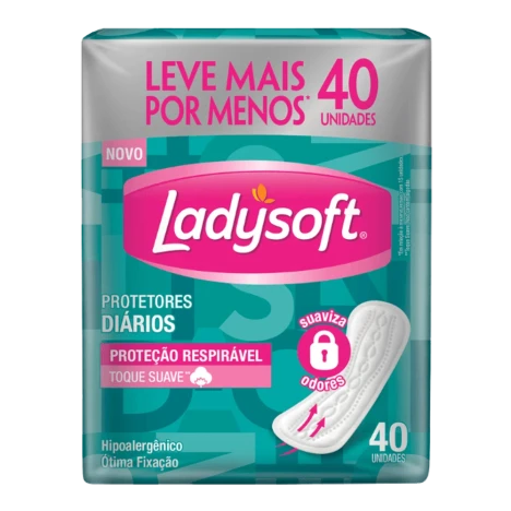 Absorvente Ladysoft Prot Diario Resp Suave S/a C/40 Lv+ Pg-