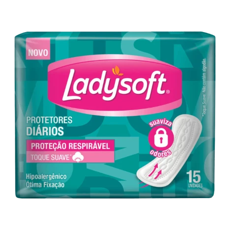 Absorvente Ladysoft Prot Diario Resp Suave S/a C/15