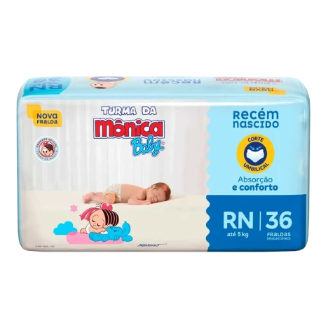 Fralda Turma Da Monica Jumbo Rn C/36