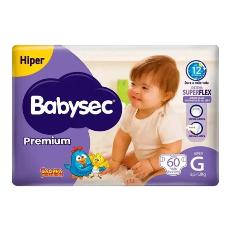 Fralda Babysec Premium Hiper G C/60