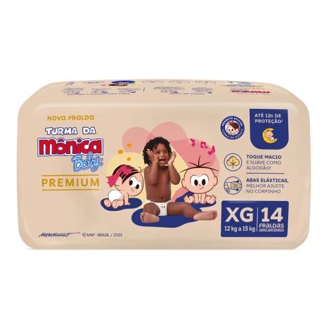 Fralda Turma Da Monica Premium Jumbo Xg C/14
