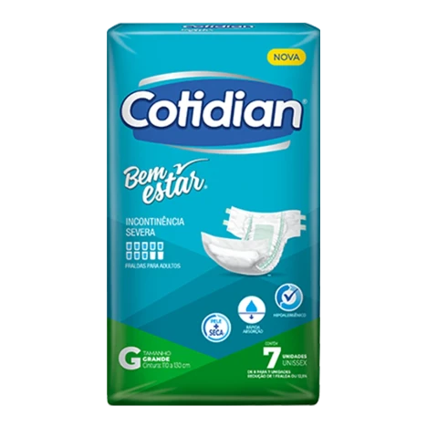 Fralda Cotidian Bem Estar G C/7
