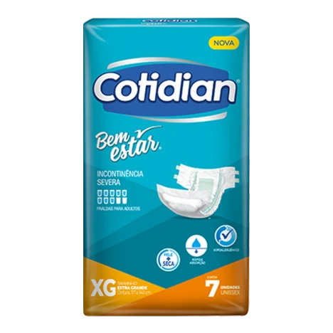Fralda Cotidian Bem Estar Xg C/7