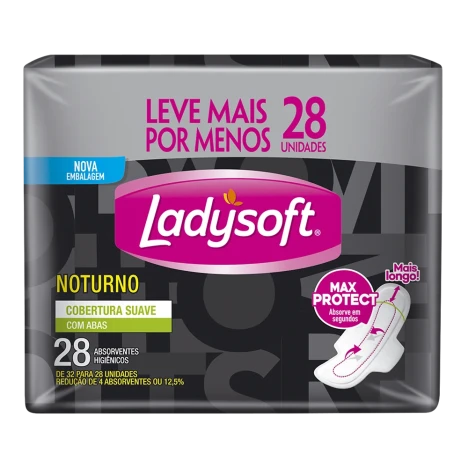 Absorvente Ladysoft Noturno Suave C/a C/28