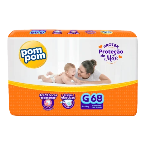Fralda Pompom Protek Protecao De Mae Hiper G C/68