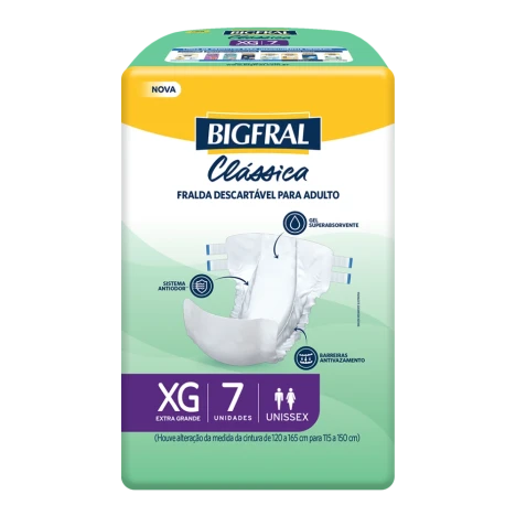 Fralda Bigfral Classica Xg C/7