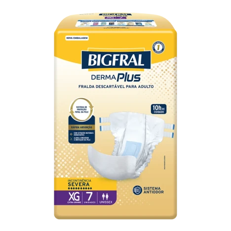 Fralda Bigfral Derma Plus Xg C/7