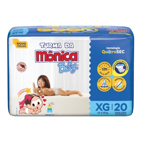 Fralda Turma Da Monica Jumbo Xg C/20