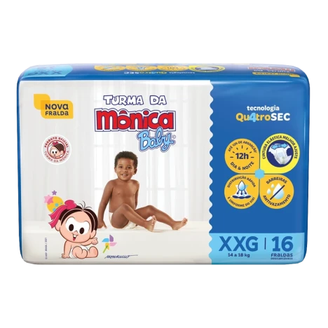 Fralda Turma Da Monica Jumbo Xxg C/16