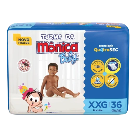 Fralda Turma Da Monica Mega Xxg C/36