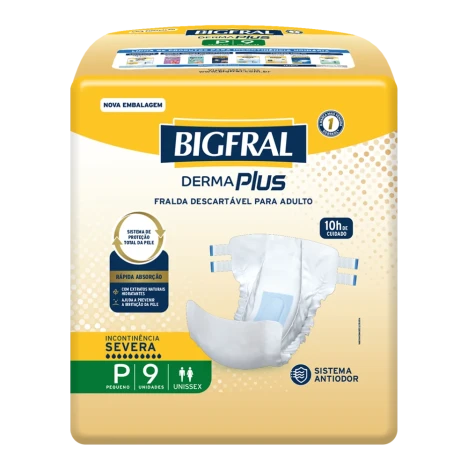 Fralda Bigfral Derma Plus P C/9