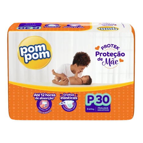 Fralda Pompom Protek Protecao De Mae Jumbo P C/30