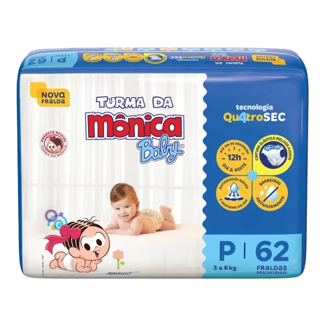 Fralda Turma Da Monica Mega P C/62