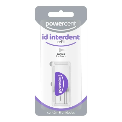 REFIL POWERDENT INTERDENT CONICO C/6 3 A 7MM