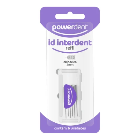 REFIL POWERDENT INTERDENT CILINDRICO C/6 3MM