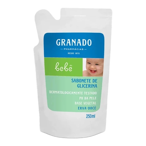 SAB.LIQ GRANADO BEBE 250ML REFIL ERVA DOCE