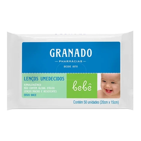 LENC.UMED.GRANADO BEBE C/50 ERVA DOCE