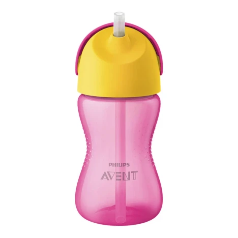 COPO AVENT C/CANUDO 300ML DINOSSAURO ROSA