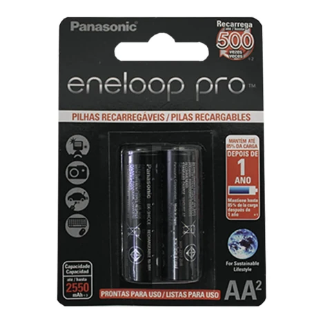 PILHA ENELOOP AA RECAR C/2 1,2V/2.550MAH
