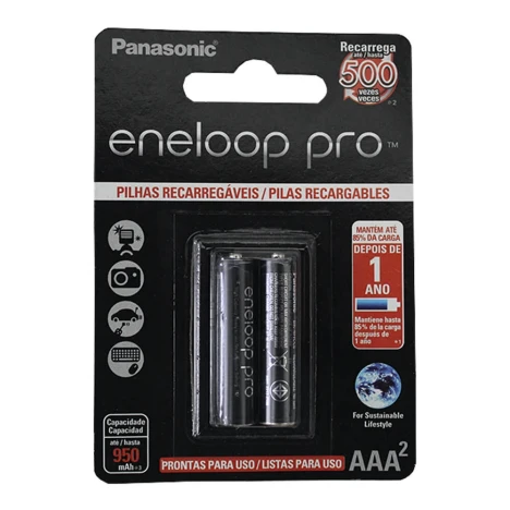 PILHA ENELOOP AAA RECAR C/2 1,2V/950MAH