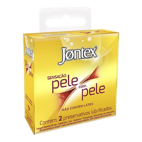 PRES. JONTEX LUBR. PELE COM PELE C/2