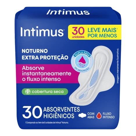Absorvente Intimus Not Seca C/a C/30