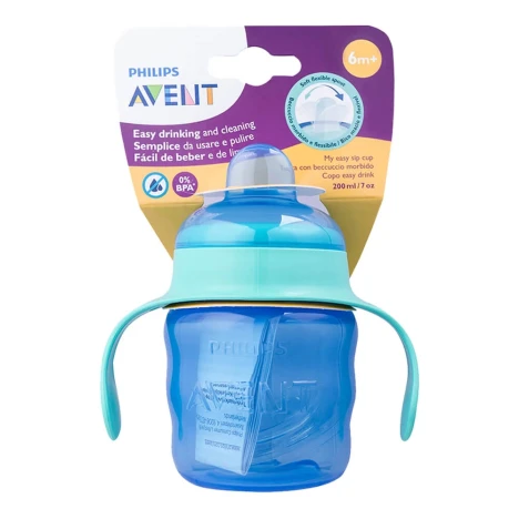 COPO AVENT BICO SILICONE 200ML AZUL