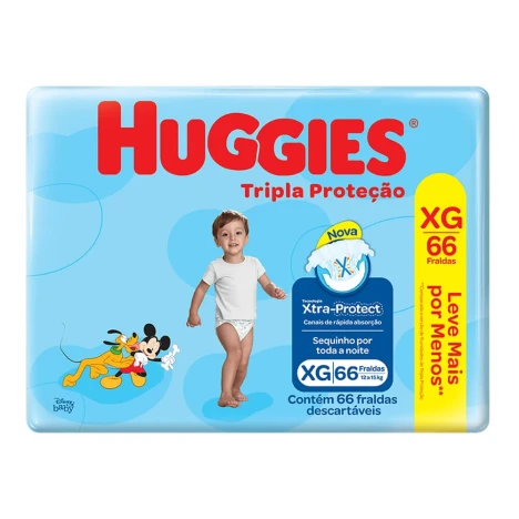 FR.HUGGIES TRI.PROT. HIPER XG C/66