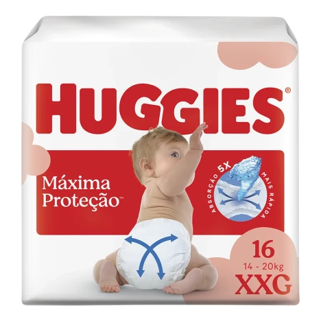 Fralda Huggies Supreme Care Jumbo Xxg C/16