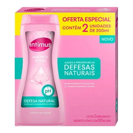 SAB.LIQ.INTIMUS 200ML C/2 DEFESA NATURAL