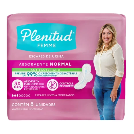 ABS.PLENITUD FEMME NORMAL C/8