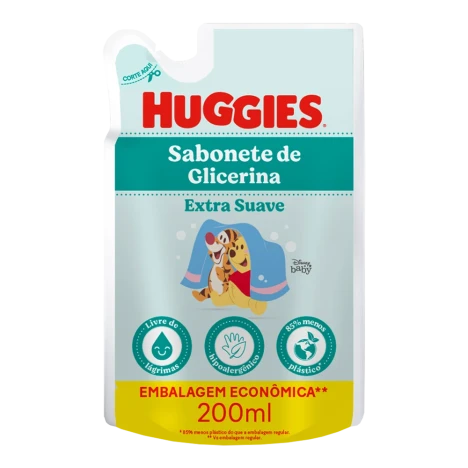 Sabonete Liquido Huggies 200ml Extra Suave Refil