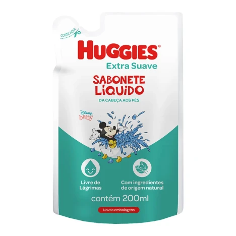SAB.LIQ.HUGGIES 200ML EXTRA SUAVE REFIL