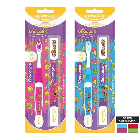 KIT POWERDENT ESCOLAR CHOCOLIX