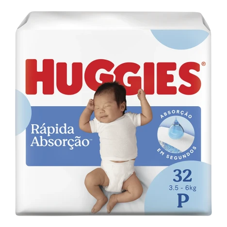 Fralda Huggies Tripla ProteÇÃo Jumbo P C/32