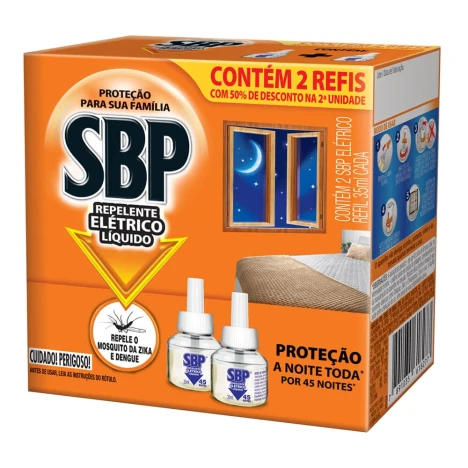 SBP ELETRICO C/2 REFIL 35ML MULTI INSETICIDA 50% DESC.