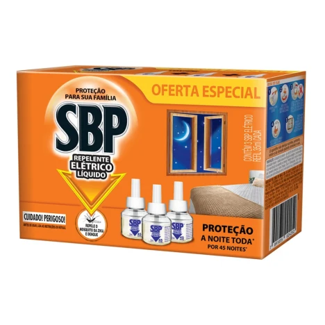 SBP ELETRICO C/3 REFIL 35ML MULTI INSETICIDA 50% DESC.