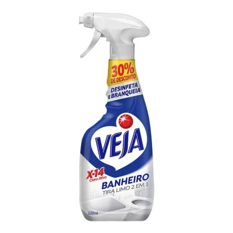 VEJA BANHEIRO 500ML TIRA LIMO 2EM1 30% DESC.