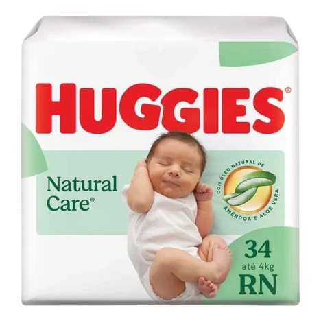 FR.HUGGIES NATURAL CARE MEGA RN C/34