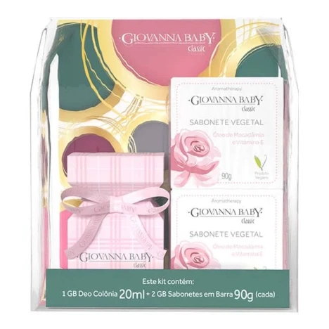 KIT GIOVANNA BABY MINI CLASSIC / COLONIA 20ML + 2 SAB. VEGETAL 90G