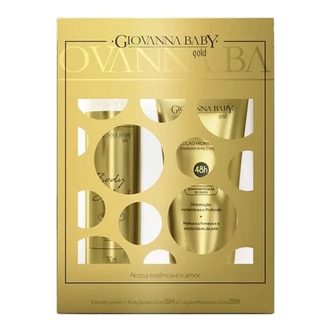 KIT GIOVANNA BABY GOLD BODY SPLASH 260ML LOC.HID.200ML