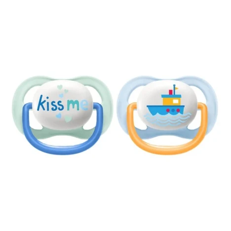 CHUP.AVENT ULT.AIR 0 A 6 MESES MENINO DEC. C/2 KISS ME
