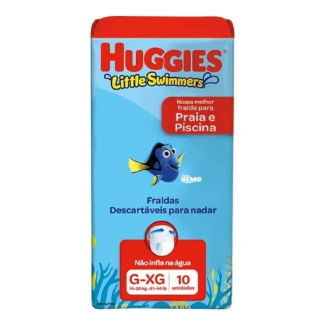 FR.HUGGIES MAR E PISCINA C/10 G/XG