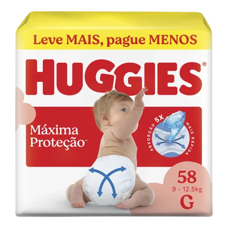 Fralda Huggies Supreme Care Hiper G C/58