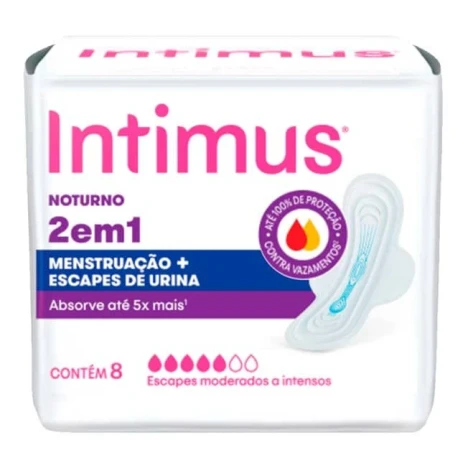 ABS.INTIMUS 2 EM 1 SUAVE C/A NOTURNO C/8