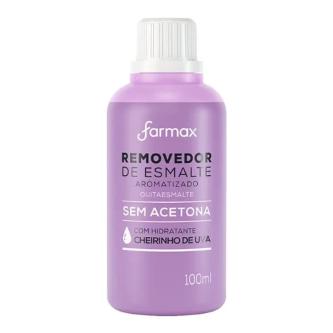 REMOVEDOR DE ESMALTE SEM ACETONA UVA FARMAX 100ML